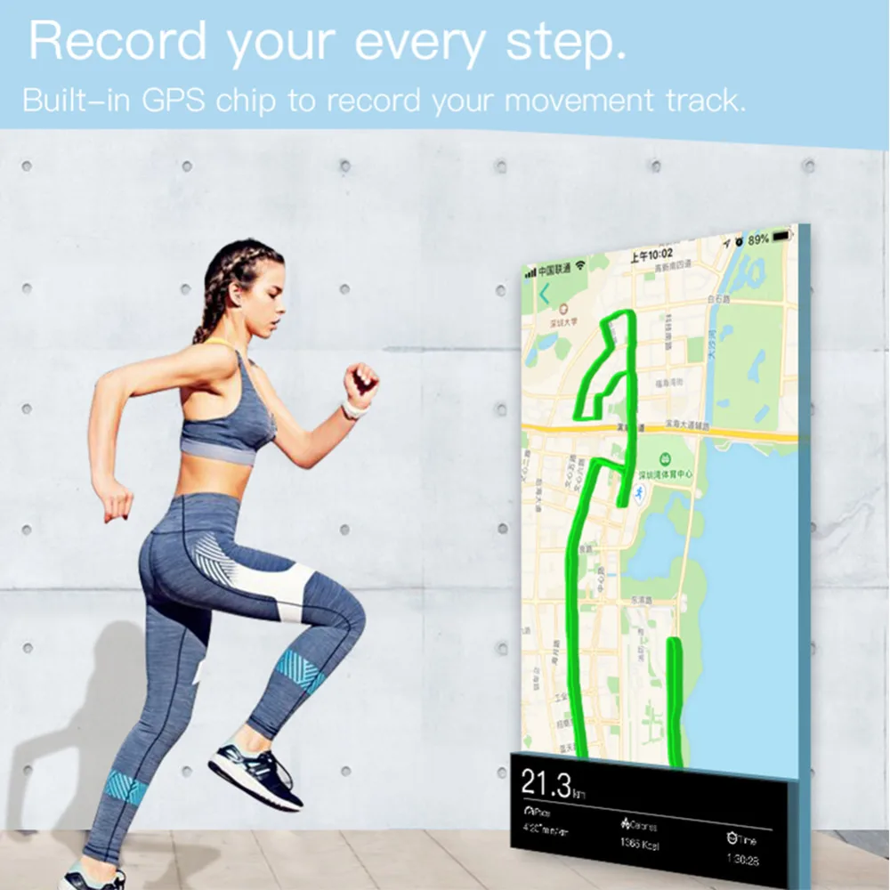 Умный Браслет gps позиционирование движения беговая дорожка подсчет шагов Android IOS Bluetooth водонепроницаемый спортивный браслет сердечного ритма