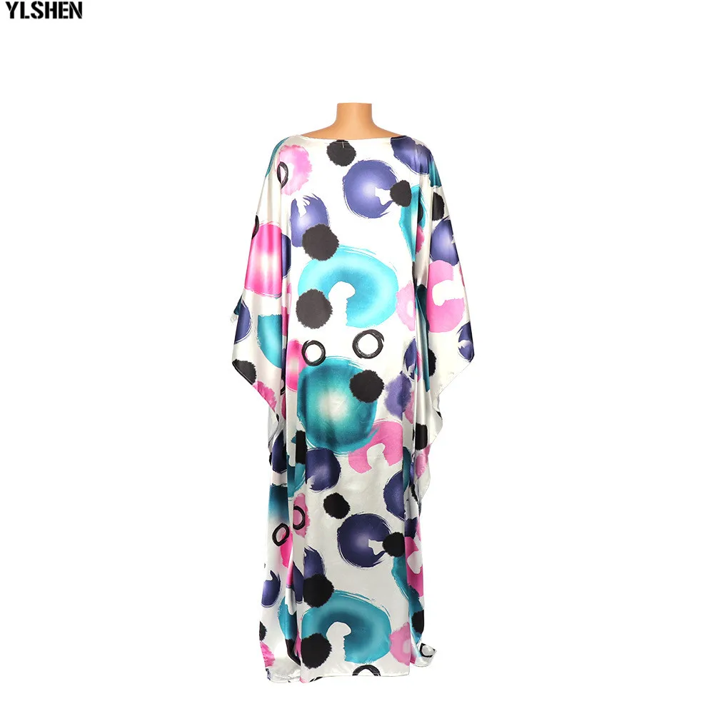 Super Size African Dresses For Women 2020 Summer Loose Style Printed African Long Maxi Dress Dashiki Boubou Robe Africaine Femme 03