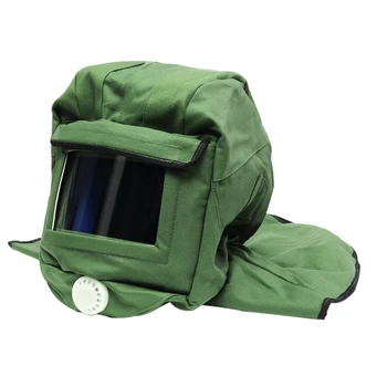 

HOT-Canvas Sand Blasting Hood Cap Shawl Cap Sandblaster Mask Anti-Dust Hood Protective Gear Mask