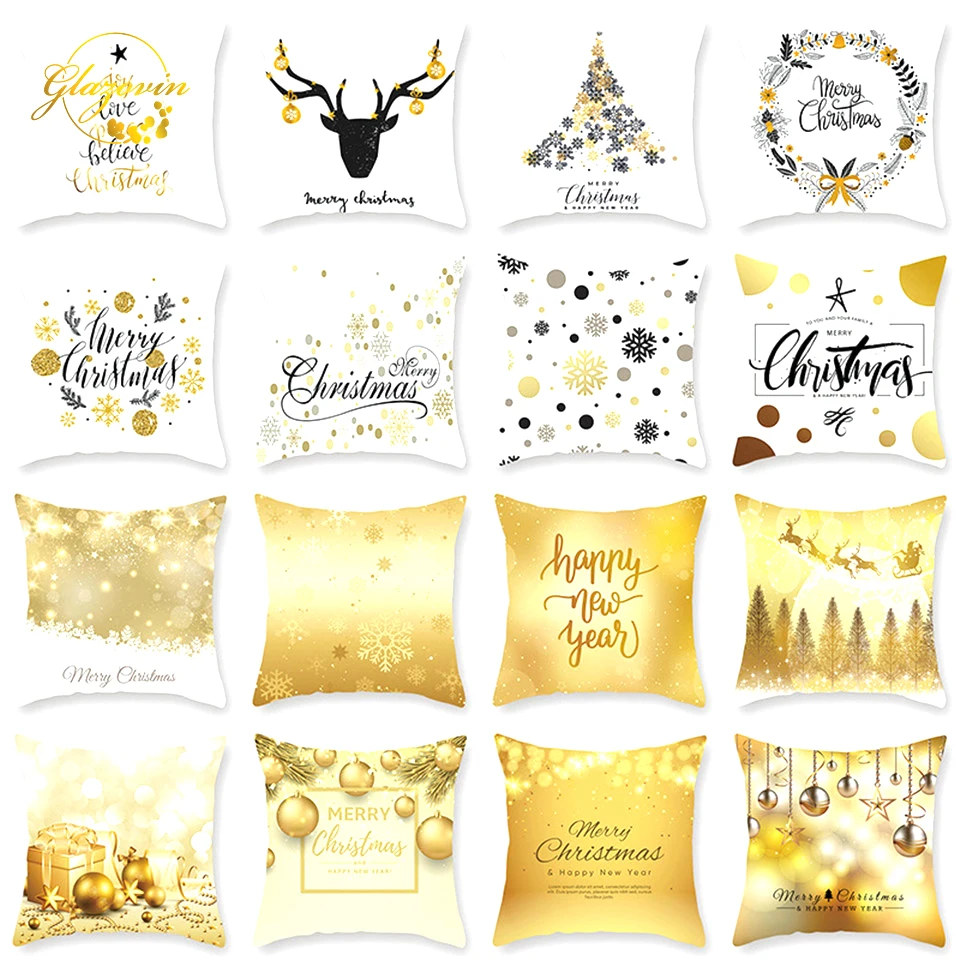 

Christmas Decorations For Home 45x45cm Pillowcase Christmas Tree Decorations Happy New Year 2020 Navidad Xmas Gift