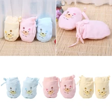 Хлопковые детские перчатки против царапин защита на Кроватку Новорожденного лица царапины рукавицы 0-3M D08C