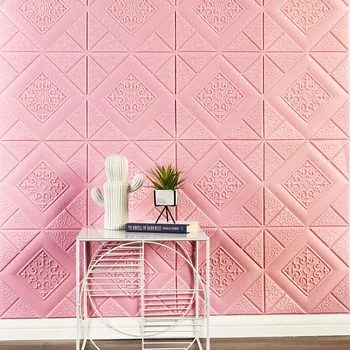 

3D Self Adhesive Waterproof Wallpapers 70*70*0.7cm TV Background Brick Wall Sticker Living Room Bedroom Decorative Stickers