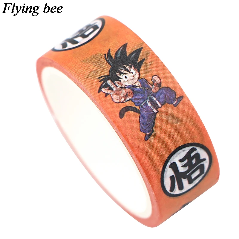 Flyingbee 15 мм X 5 м Dragon ball васи лента бумага DIY декоративная клейкая лента солнце Укун мультфильм маскировки Ленточные принадлежности X0744