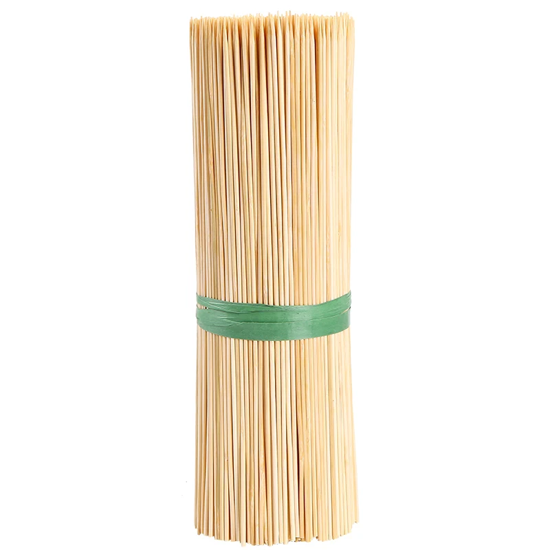 100pcs Disposable Bamboo Sticks Barbecue Tools 28cm x3mm Natural BBQ Wooden Bamboo Skewers for Barbeques Indoor & Outdoor Gril