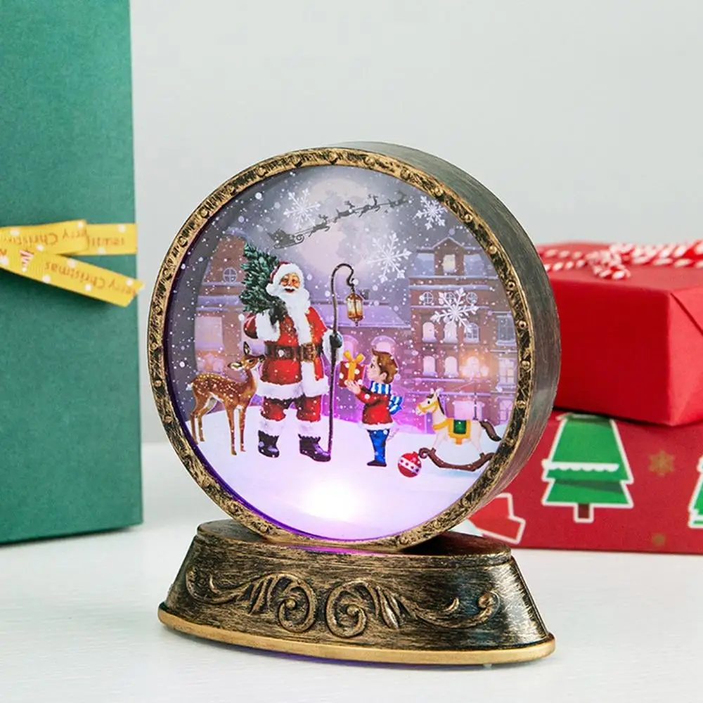  Christmas Ornaments Snowman Night Light DIY Table Top Decorations New Year Gift Hanging Pendants De