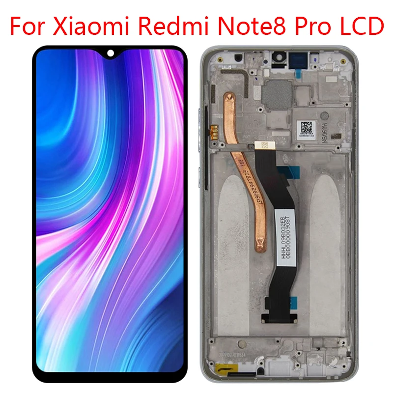 

Дигитайзер сенсорного ЖК-экрана для Xiaomi Redmi Note 8 Pro, запасные части в сборе для Redmi Note 8 Pro, 6,53 дюйма