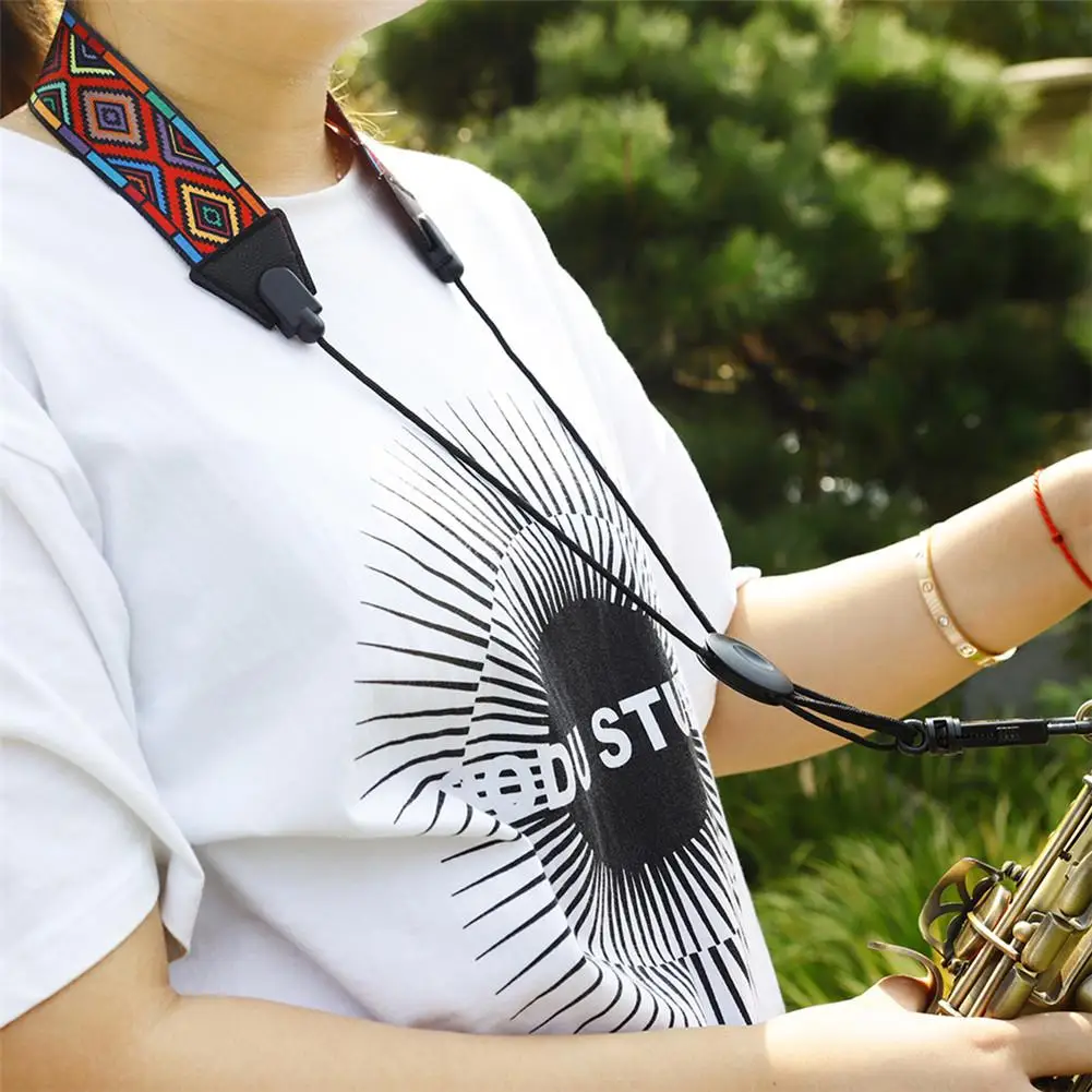 Высокое качество Красный Алмазный Узор плечевой ремень шейный для саксофона аксессуары