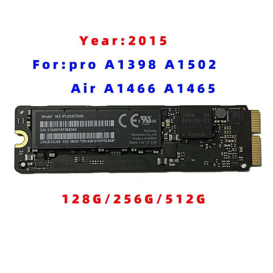 Original 128G SSD For 2013 2014 2015 2016 2017 Macbook Pro Retina A1502 A1398 Air A1465 A1466 SOLID STATE DISK | Компьютеры и офис