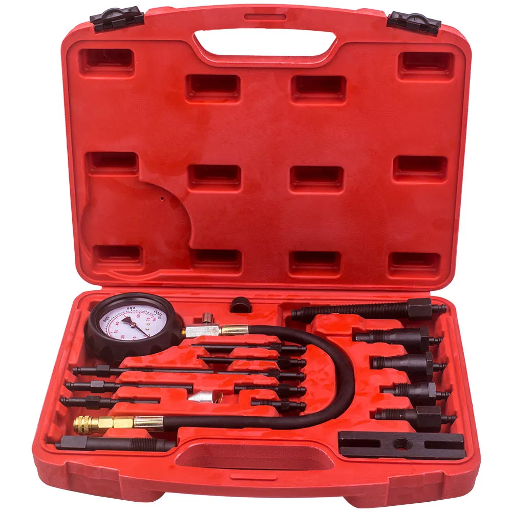 16PCS Diesel Engine Compression Pressure Test Tool Adapter Kit Set Automotive |