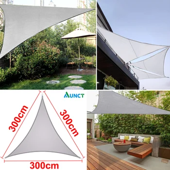 

3x3x3M Triangle Grey Awnings Outdoor Waterproof Shade Sail UV Protection Oxford Sun shade gazebo garden swimming Hiking YARD