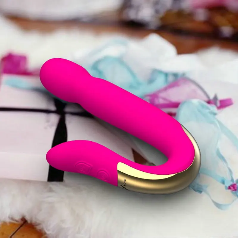 USB Charge U Shape G Spot Vibrator AV Wand Massager Super Strong Two Motor Dual Vibration Adult Sex Toys for Woman | Красота и
