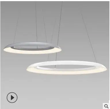 

Led round ring chandelier hotel lobby office hall chandelier modern minimalist fashion atmospheric lamps