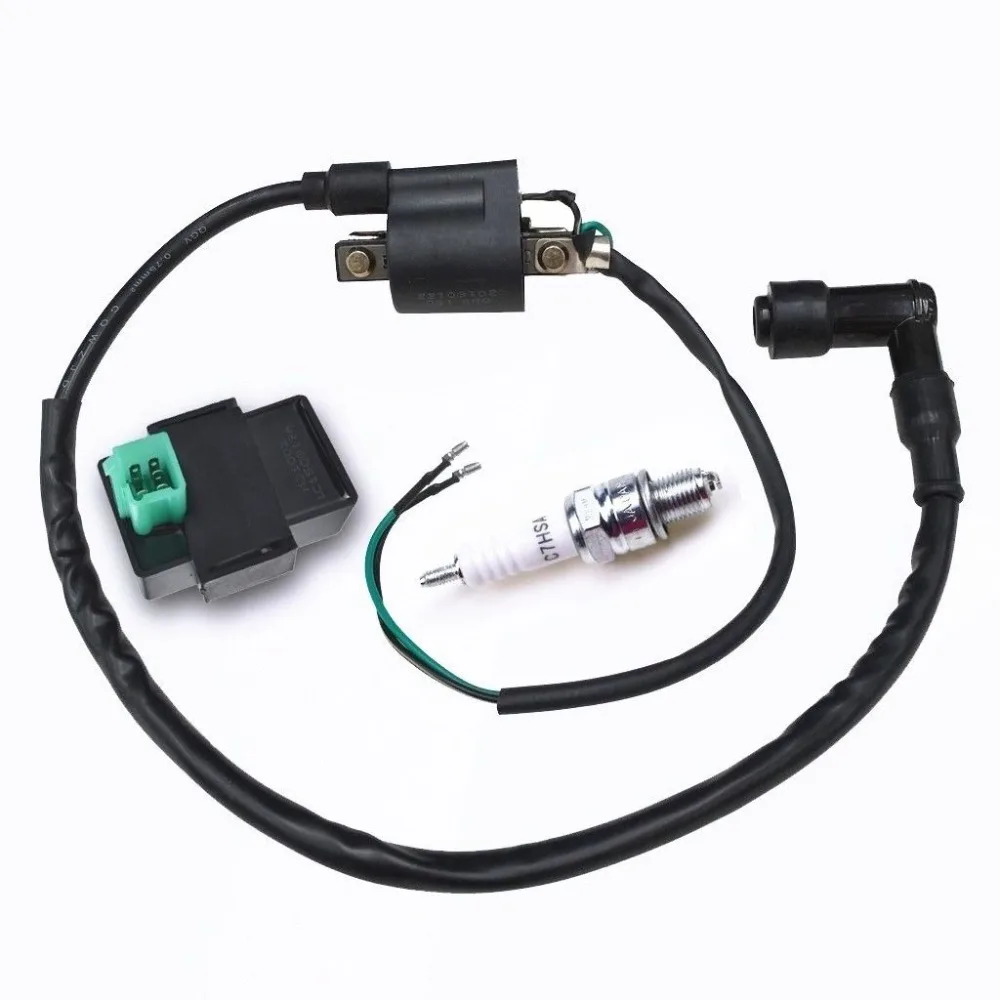 5 Pin катушка зажигания+ CDI коробка+ Свеча зажигания подходит 50 70 90 110cc GY6 скутер ATV Байк