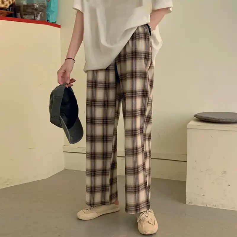 retro plaid pants