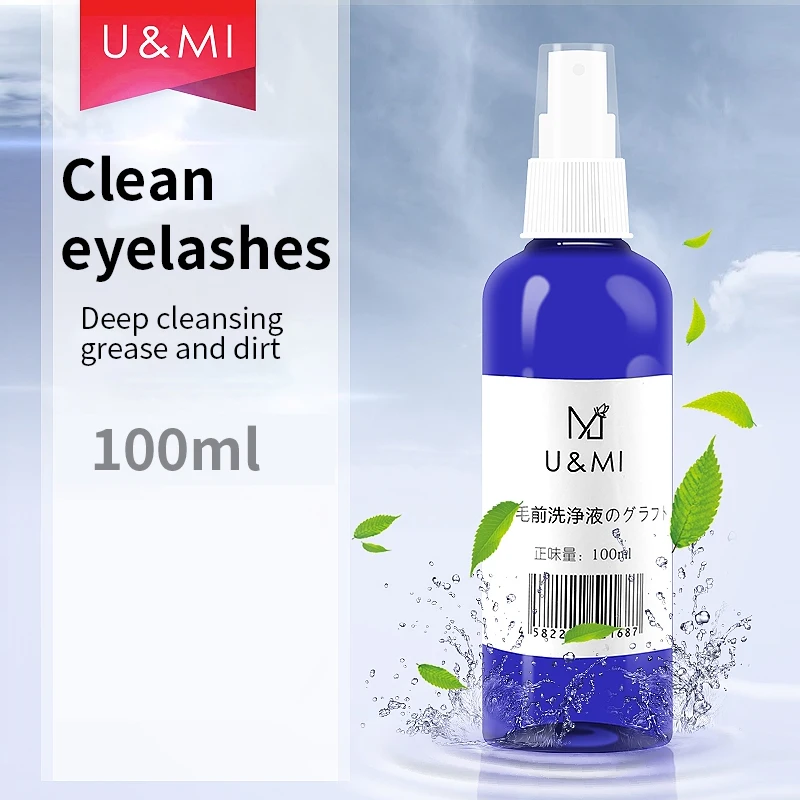 

High capacity 100ML Eyelash Cleaner no stimulation Special for eyelash extension Professional False Lash Cleansing makeup Tools