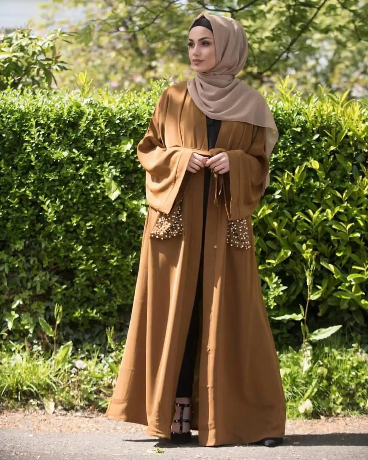 Мусульманское Бисероплетение кардиган «абайя» Макси платье хиджаб кимоно длинные Халаты женские Vestidos Ближний Восток Рамадан Eid турецкий Исламская, молитвенная