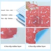 Reusable Pet Urine Pad Washable Dog Cat Diaper Mat 3 Layer Absorbent Dogs Diapers Pads Bone Paw Print For Sofa Bed Floor 5