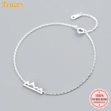 Trusta 925 пробы серебряные ювелирные изделия браслет Женская мода шарм горный подарок день рождения дочери девушки друзья DS1292