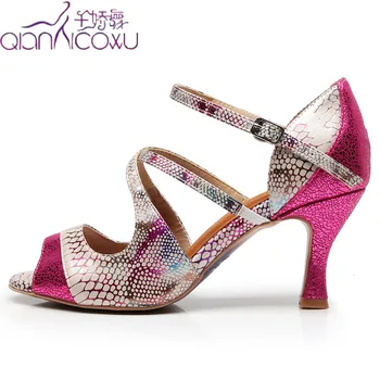 

Luxuriant Salsa Jazz Ballroom Latin Dance Shoes For Dancing Women Training Strip Waltz Small Feet Square Heel Summer Sandals