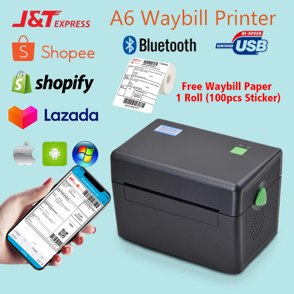 Desktop Thermal Barcode Label Printer Commercial Grade High Speed Printer WiFi Bluetooth USB Barcode Printer mini handheld printer