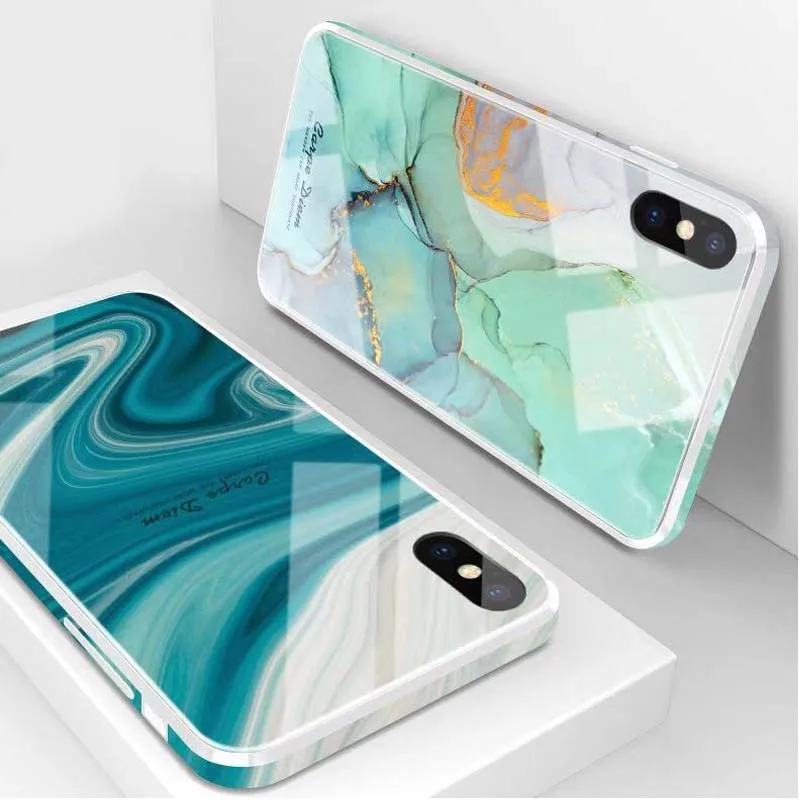 2019 новый красочный стеклянный чехол для iPhone X XR XS MAX 6 7S 7splus 8S 8splus силиконовый