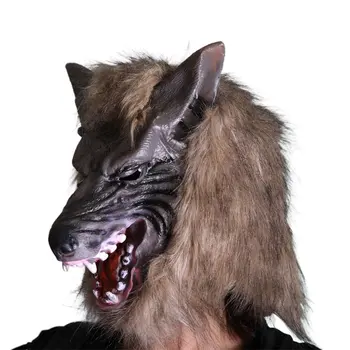 

Halloween Wolf Headgear Mask Vinyl Material Horror Carnival Party Mask Fun Atmosphere Realistic Modeling