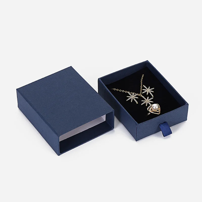 7X9X3cm 5*5*3,8 см шкатулка для помолвки Кольца Серьги Ожерелье Браслет Дисплей Подарочные коробки синий цвет - Цвет: 7X9X3cm