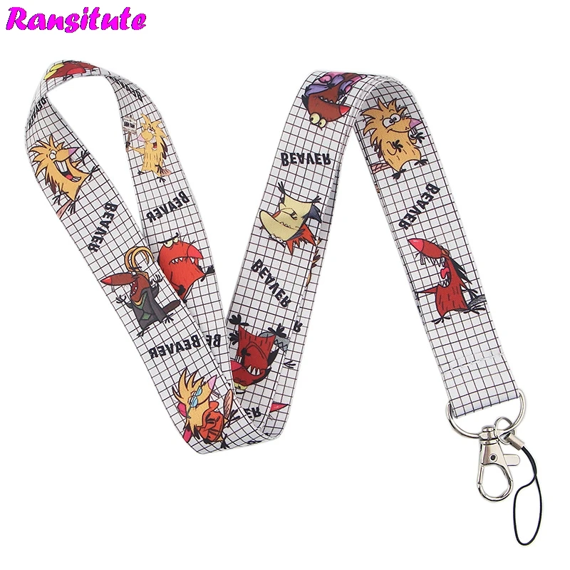 Ransitute Angry beaver ID card lanyard/брелок для мобильного телефона/DIY ID lanyard neckband аксессуары декоративные подарки R569