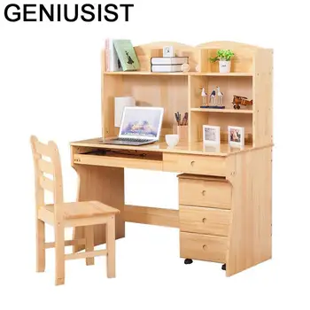 

Stand Bureau Meuble Standing Desk Schreibtisch Escrivaninha Escritorio Retro Wood Tablo Computer Laptop Mesa Table With Bookcase