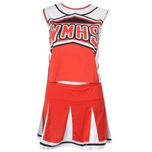 Tank top Petticoat Pom Pom-pom cheerleader cheer leaders L(38-40) 2 piece suit new red costume