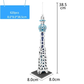 

world famous architecture building bricks Sky Tree Tokyo Japan micro diamond block model toys nanobricks collection for gifts