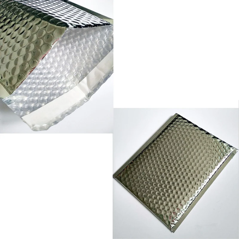 50Pc Packaging Shipping Bubble Mailers Gold Paper Padded Envelopes Gift Bag Bubble Mailing Envelope Bag 15x13Cm+4Cm