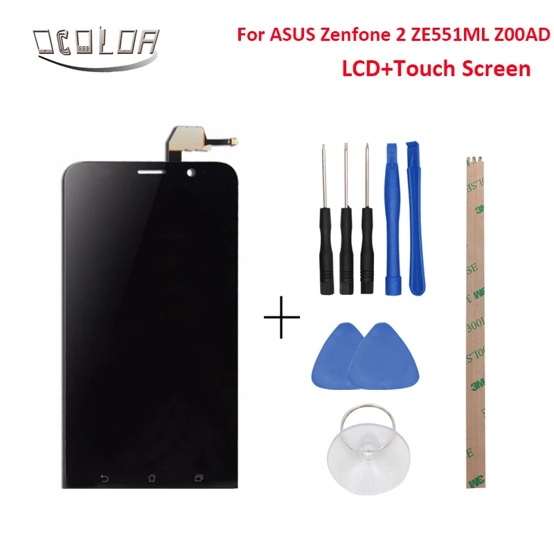 Ocolor для ASUS Zenfone 2 ZE551ML Z00AD ЖК дисплей и сенсорный экран Идеальный Ремонт Запчасти