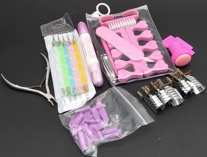 Pro Acrylic Manicure Nail Kit Nail Polish Colorful UV Gel Dot Pen Nail Cleanser Acrylic Manicure 3