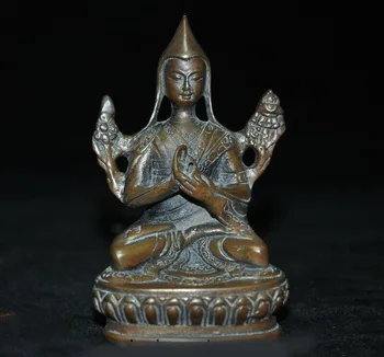 

wedding decoration Old Tibet Buddhism temple pure Bronze Padmasambhava Guru Rinpoche Buddha statue