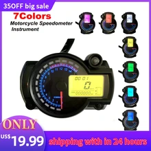 7 цветов мотоцикл спидометр инструмент ЖК цифровой тахометр манометр одометр Предупреждение сигналом о неисправности светильник для RX2N 4 цилиндра