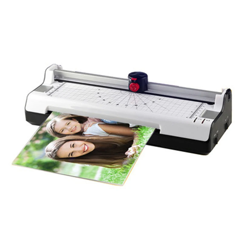 

Hot & Cold A4 Laminator with Rotary Trimmer & Corner Rounder 4 in 1 Photo/Doucment/Card Laminator Machine Support A4 Paper Photo