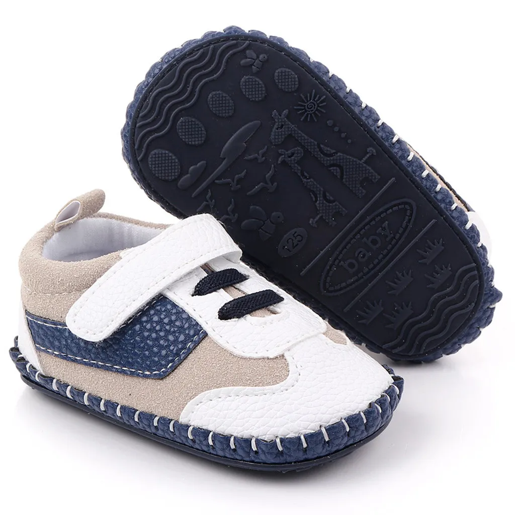 Baby Girl Boys Shoes Comfortable Mixed Color Fashion First Walkers Kid Shoes Hook& Loop Soft Sole Anti-slip Fashion Baby Shoes