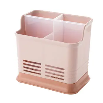 

Plastic Hollowed Fork Kitchen Drain Water Cutlery Holder Home Solid Chopsticks Shelf Compartment Storage Box Spoon Multifunction
