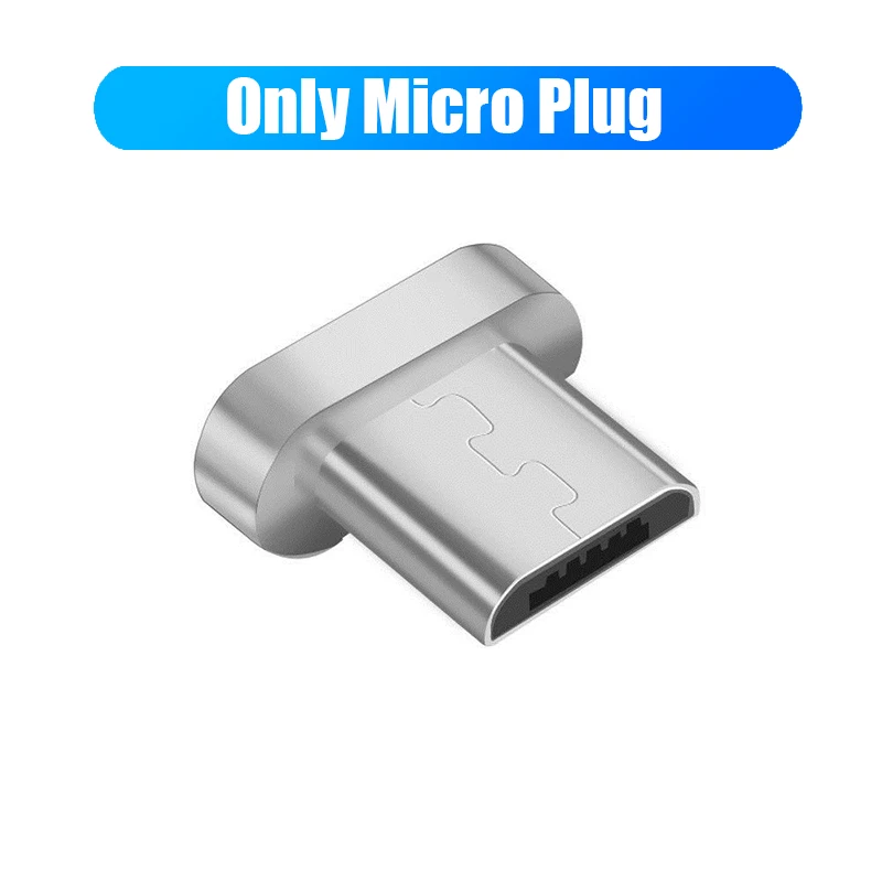 Магнитный кабель 90 градусов usb c Micro usb type C кабель для быстрой зарядки l-линия Micro usb type-C магнитное зарядное устройство для iphone X xiaomi - Цвет: Only Micro Plug