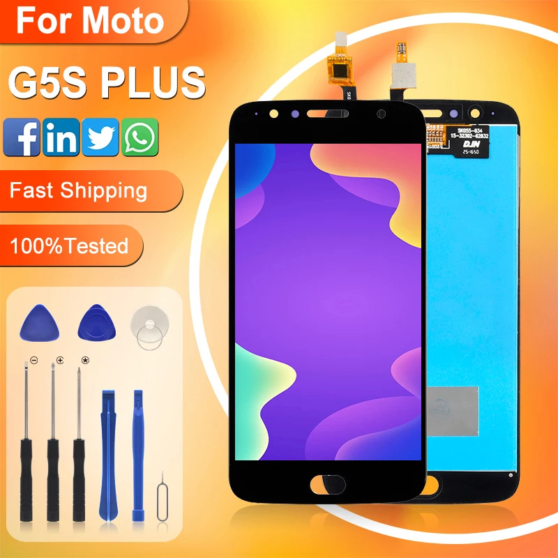 5.5 Inch XT1802 Display For Mororola Moto G5S Plus LCD Touch Digitizer Assembly XT1803 XT1805 XT1804 Screen Free Shipping | Мобильные
