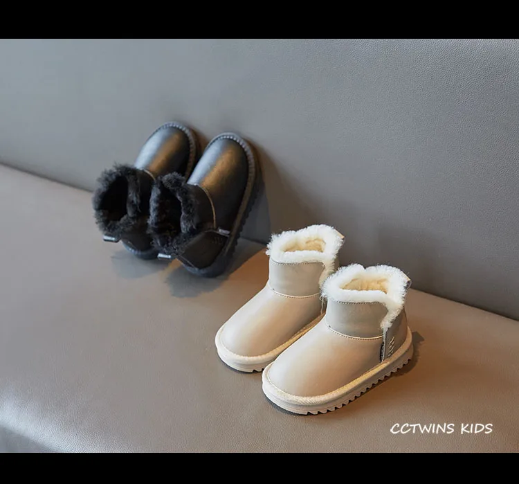 CCTWINS/детская обувь; коллекция года; зимняя модная теплая обувь для мальчиков; детские черные зимние ботинки; Брендовые ботильоны для маленьких девочек; для малышей; SNB132