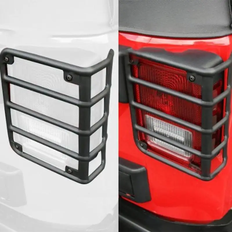 Металлический задний фонарь Защитная крышка эффективно защищает задние фонари от небольшого трения для 07-17 Jeep JK JKU Wrangler