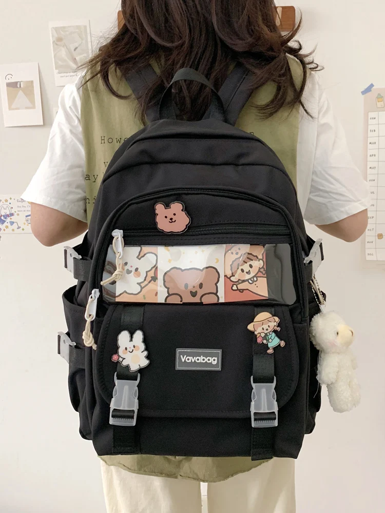 Kawaii Canvas Japanese Style College Backpack