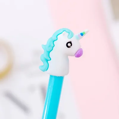 1pcs gel pens В виде животных, Очаровательная толстовка с капюшоном ручки канцелярские 0,5 мм Единорог гелевая студенческие ручки письменном виде гелевых ручек Роман каваи ручки канцелярские каваи школьные принадлежности - Цвет: 1pcs gel pens