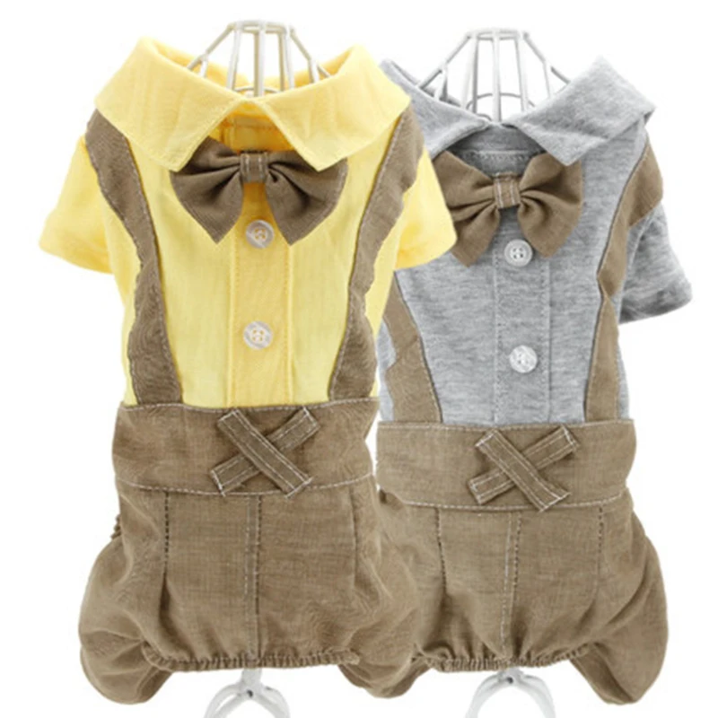 Spring Summer Dog Clothes Jumpsuit Shirt Puppy Costume Apparel Garment Small Clothing Overalls Suit Wedding Dress Pet Outfit | Дом и сад