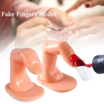

10pcs Self-adhesive Base DIY Manicure Art Training Professional Smooth Gel Polish Display Tool Nail Practice Fake Finger Model