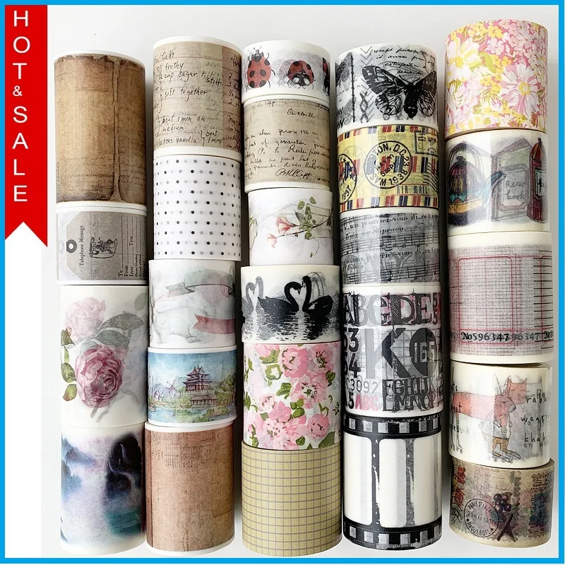 Cinta washi para decoración artesanal, cinta washi de moda para álbum de recortes, oferta