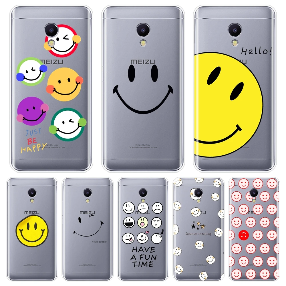 

Yellow Smile Face Emoji Silicone Phone Case For Meizu M6 M6S M6T M5 M5C M5S M3 M3S M2 Soft Back Cover For Meizu M6 M5 M3 M2 Note
