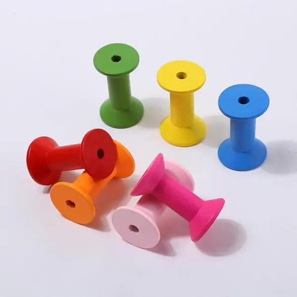 100Pcs Wooden Empty Thread Spools DIY Reel Bobbin Sewing Tool Natural Color Wholesale for Sewing Ribbons 100Pcs Wooden Empty Thread Spools DIY Reel Bobbin Sewing Tool Natural Color Wholesale for Sewing Ribbons